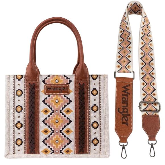 Wrangler Montana West Tote Bag Western Boho Aztec Satchel Handbag, NWT - Picture 2 of 5